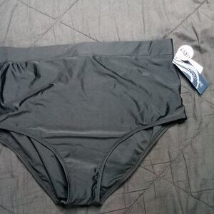 NWT Aqua Couture Banded High Waist Curvy Bikini Bottom Swim